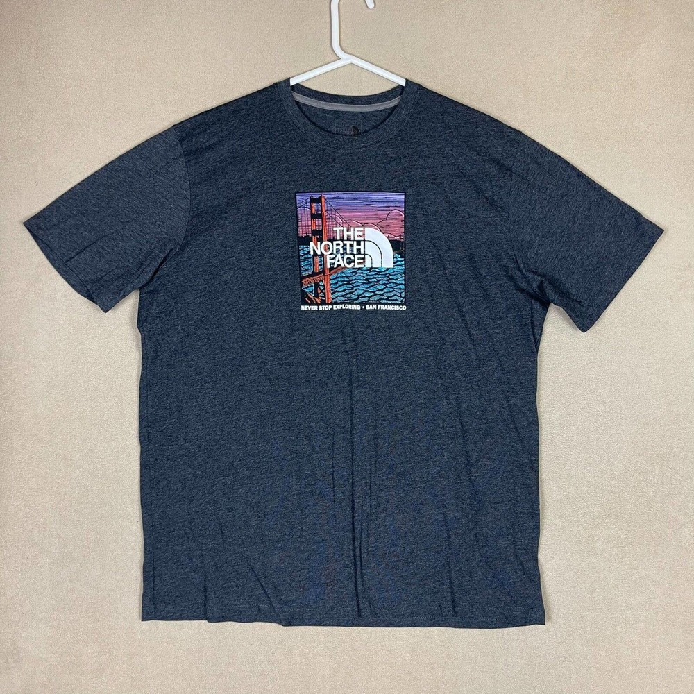 The North Face Shirt Adult Extra Large Gray Short Sleeve Outdoor Hiking Mens